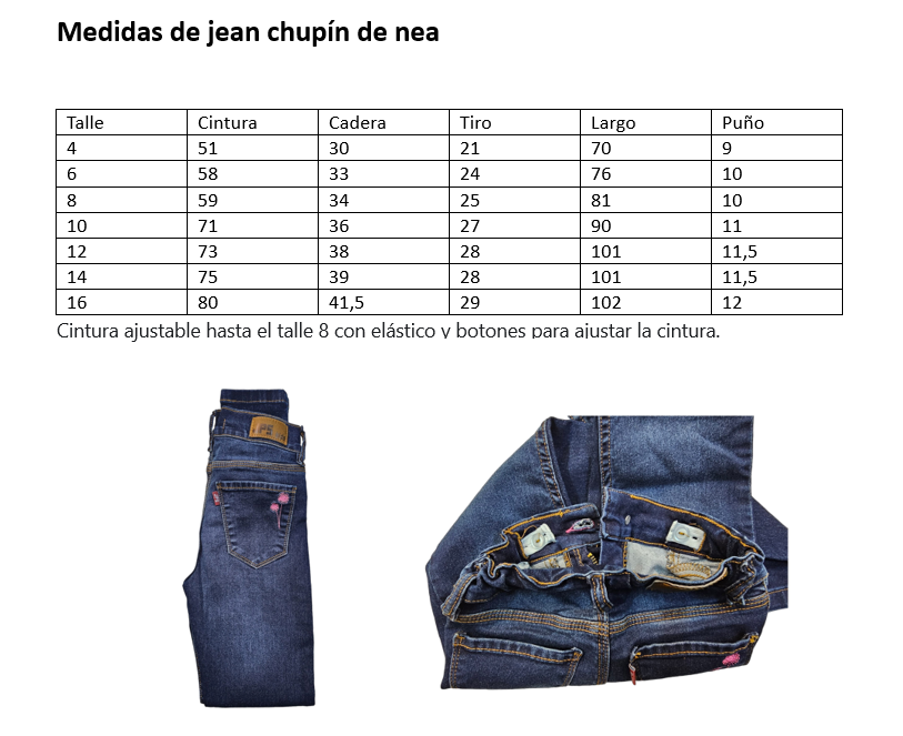 Skinny kids con bordado