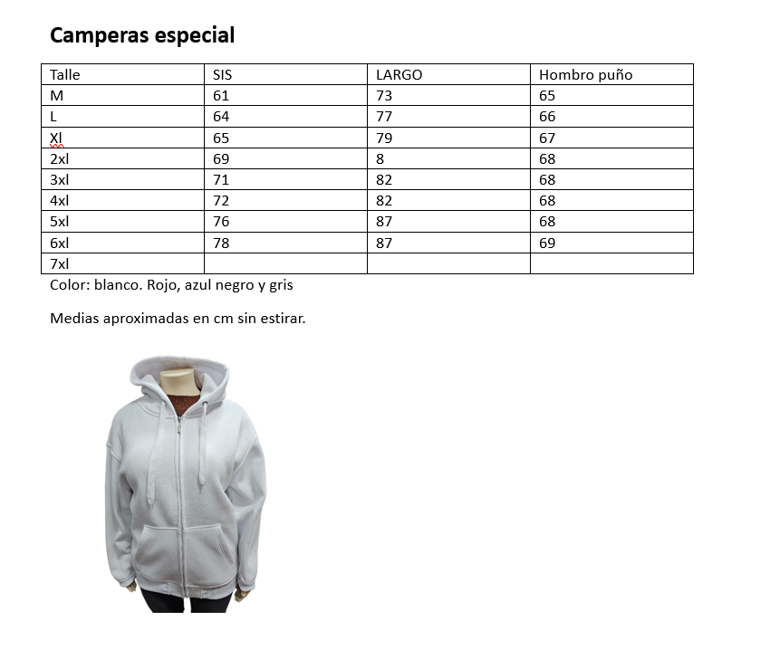 Campera especial