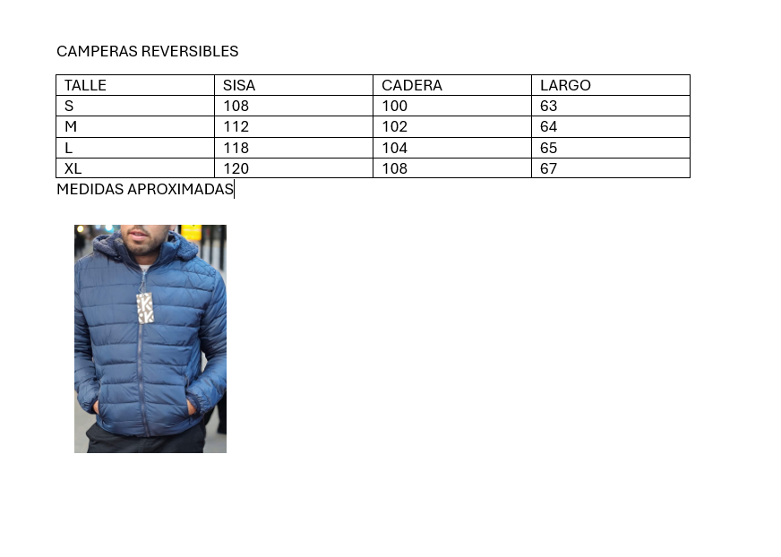 Campera Kaotico reversible