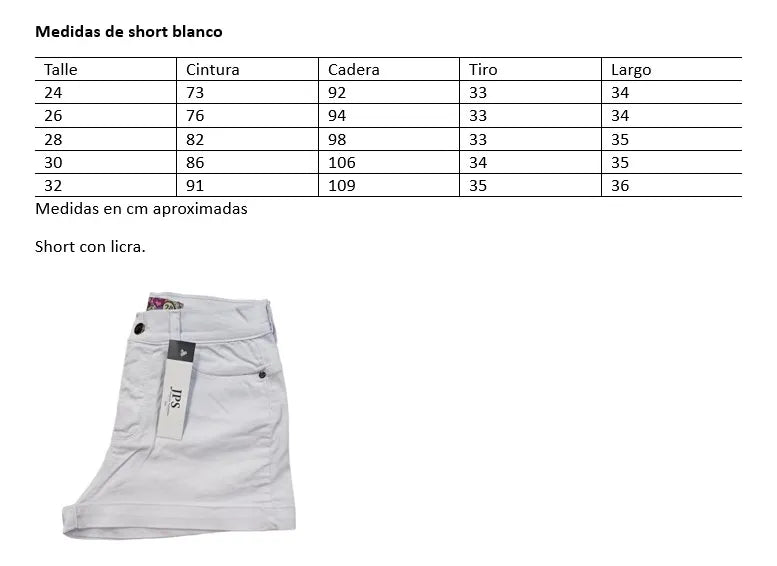 Short blanco