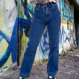 Jean ancho oscuro