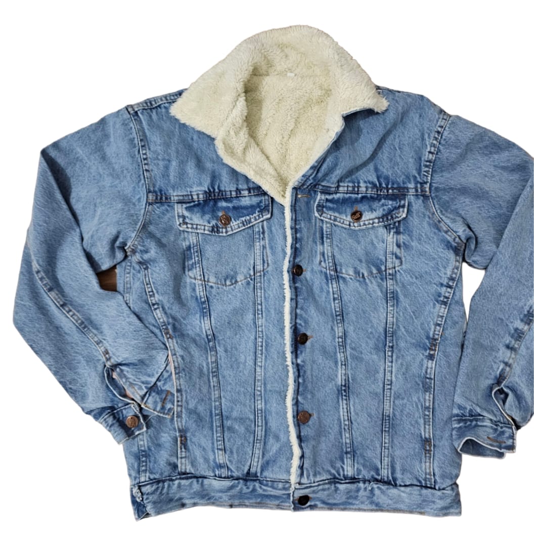 Campera de jean con corderito