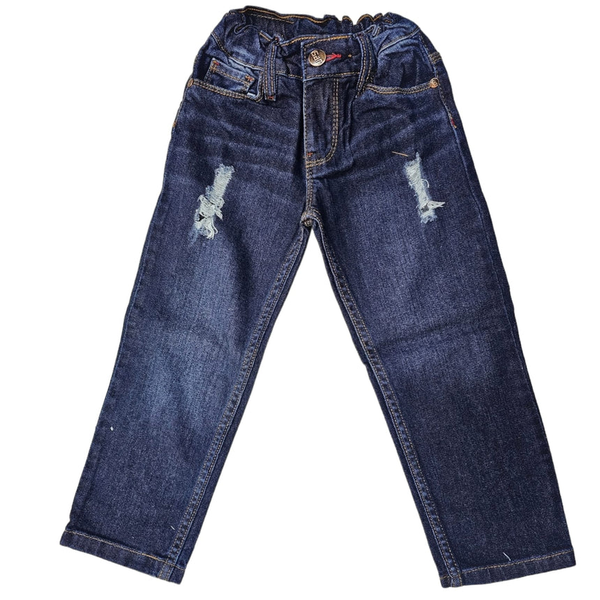 Jean para varon oscuro con roturas