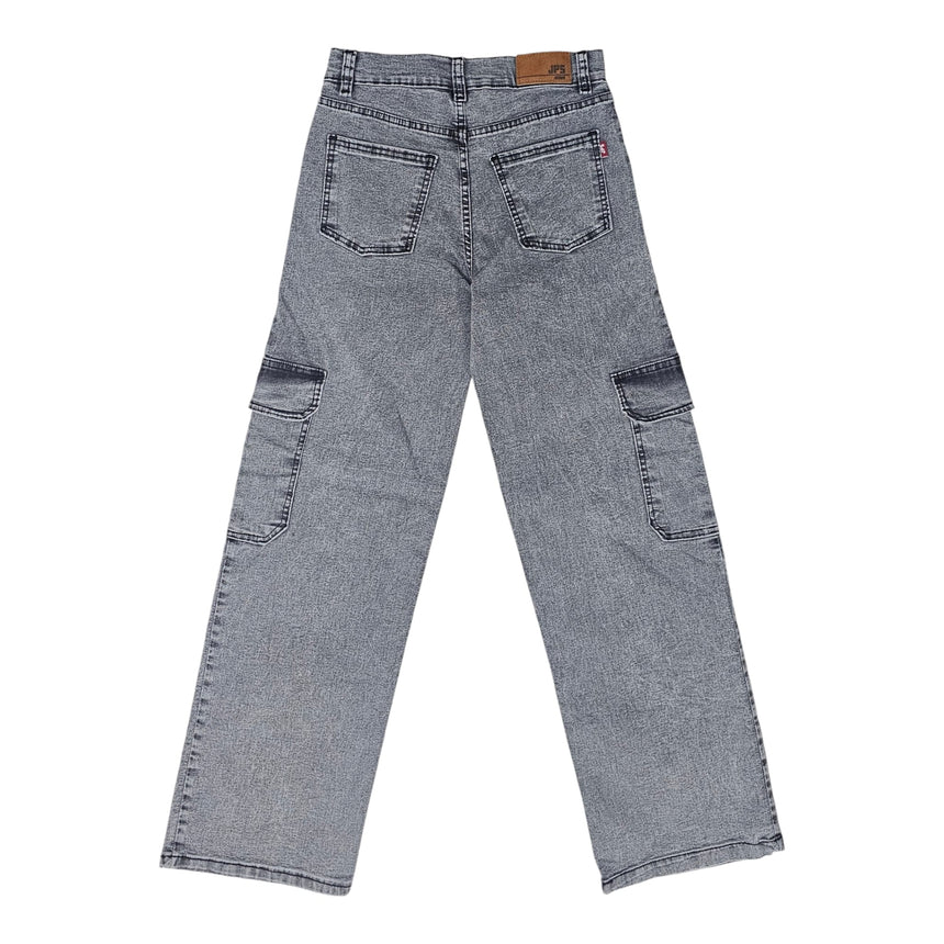 Cargo wide leg gris oscuro