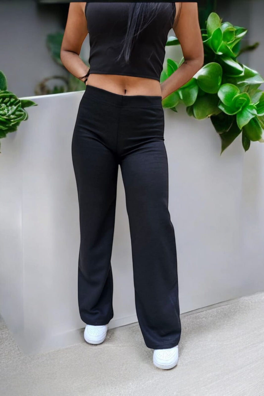 Pantalon negro recto