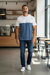 Remera confort combinada