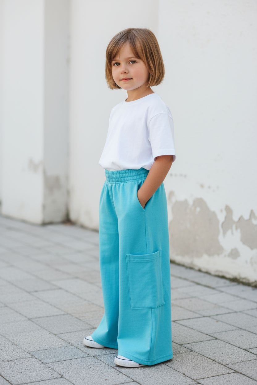 Pantalon deportivo wide leg niña