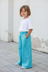Pantalon deportivo wide leg niña