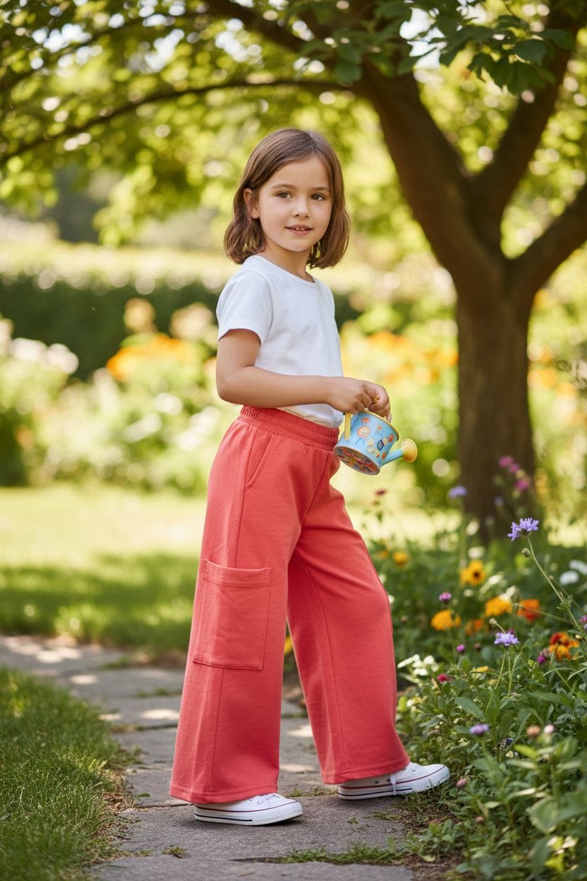 Pantalon deportivo wide leg niña