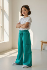 Pantalon deportivo wide leg niña