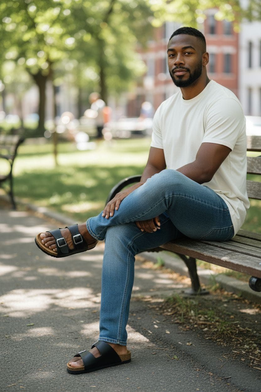 Sandalia doble hebilla