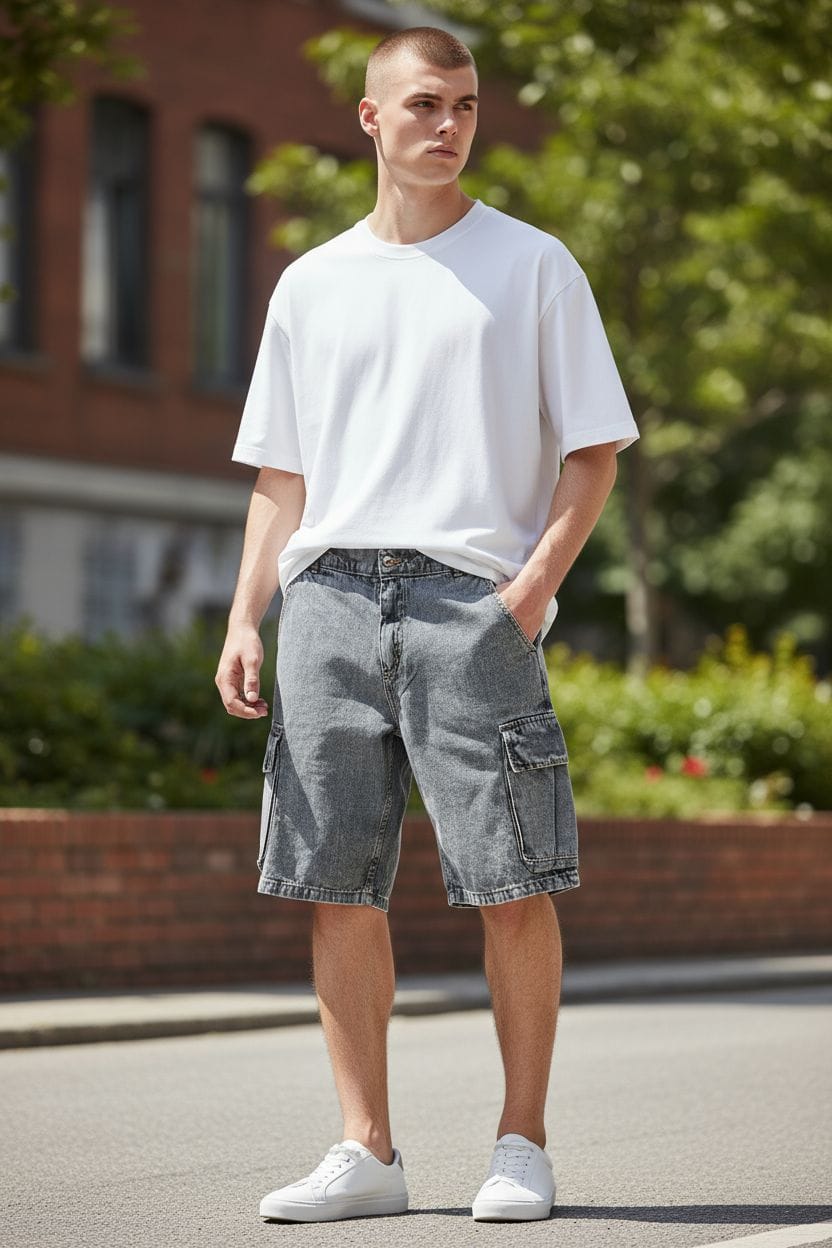 Bermuda blackgrey cargo