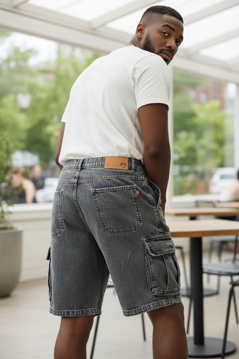 Bermuda blackgrey cargo