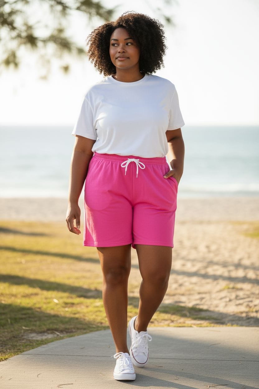 Short unisex en colores de algodon