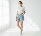 Short de jean desflecado claro