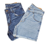 Short de jean desflecado claro