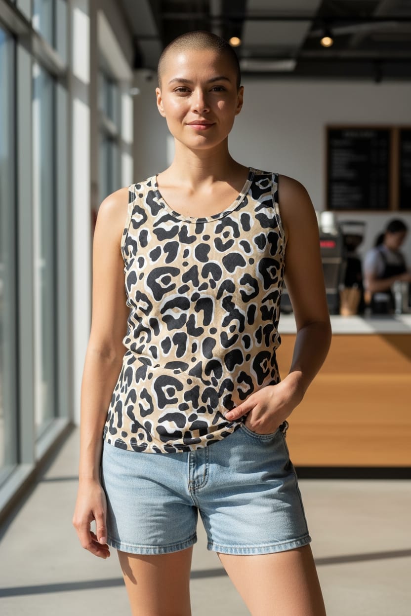 Musculosa animal print
