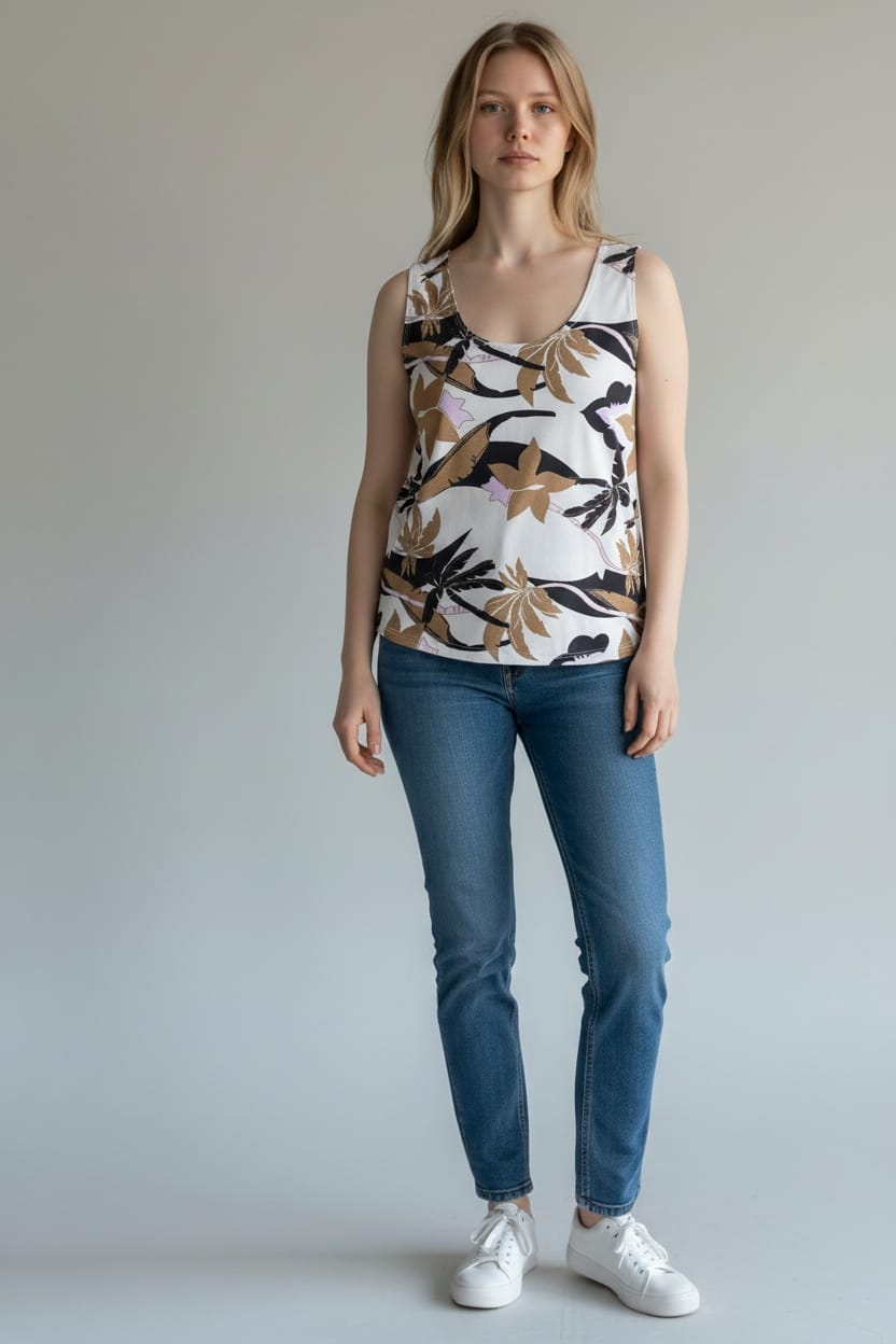 Musculosa animal print