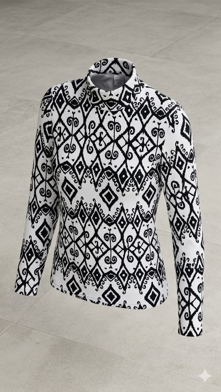 Media polera lanilla estampada
