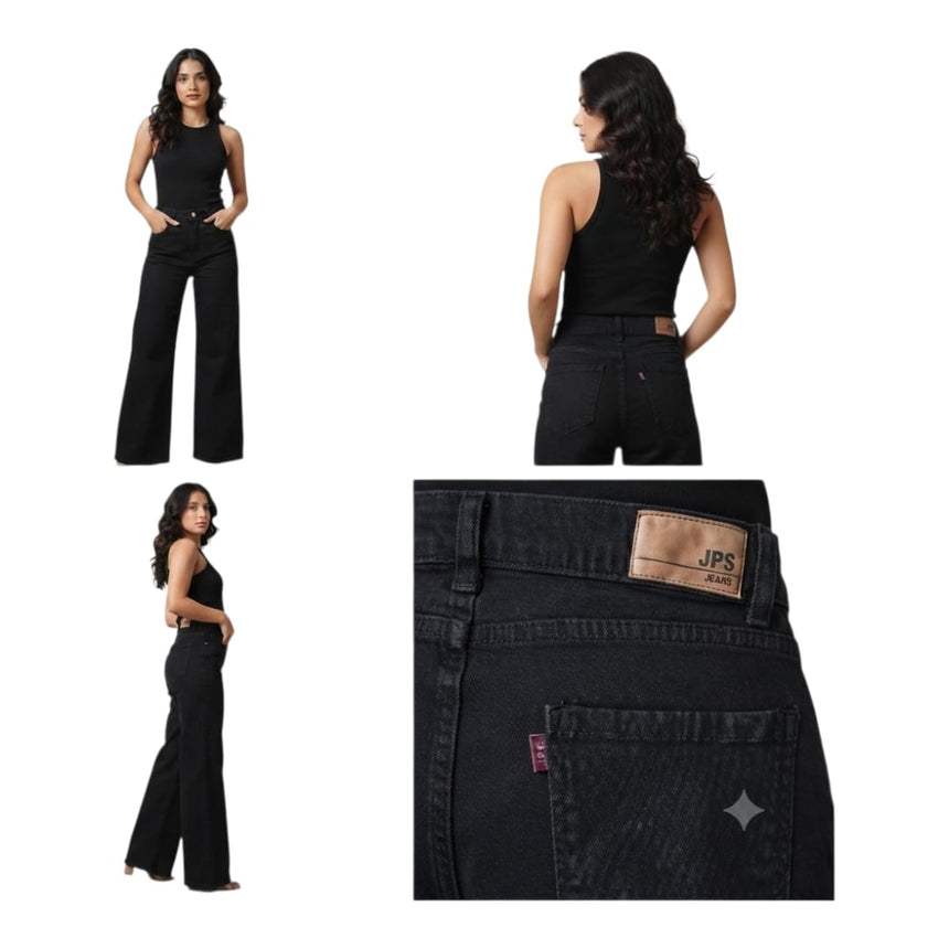 Jean wide leg negro