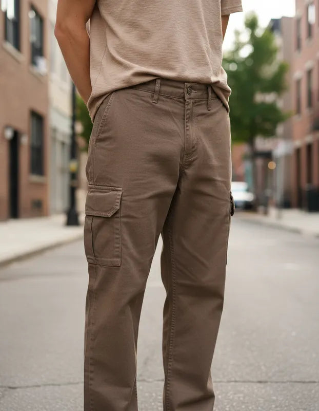 Pantalon cargo de hombre sin licra