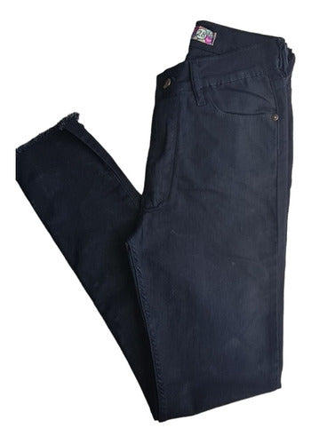 skinny tiro Alto Black Desflecado