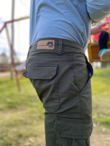 Pantalon Cargo Con Puño