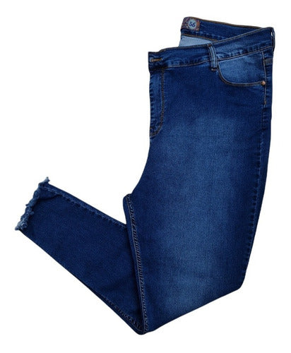 Jean Especial Oscuro Con Flecos