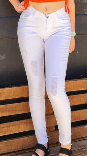 Jean blanco