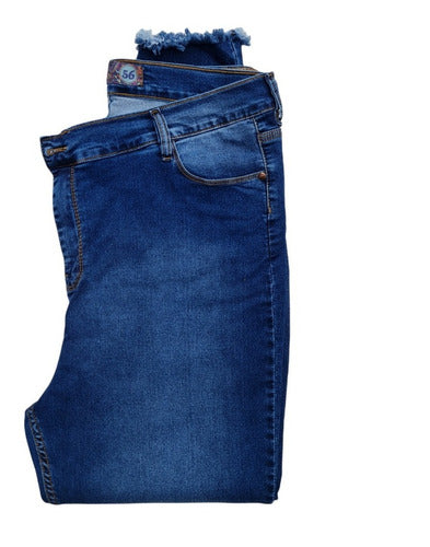 Jean Especial Oscuro Con Flecos