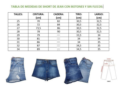Short De Jean Con Roturas Y Localizado