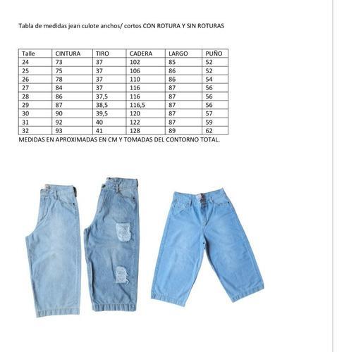 Culotes Anchos Y Cortos sin roturas