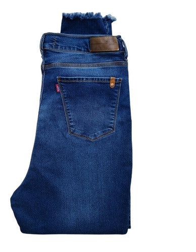 Jean Especial Oscuro Con Flecos