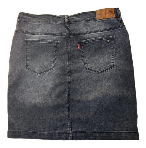 Pollera De Jean Black Grey