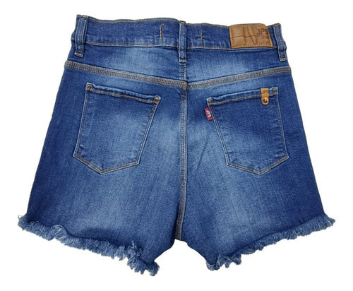 Short De Jean Desflecado Con Roturas