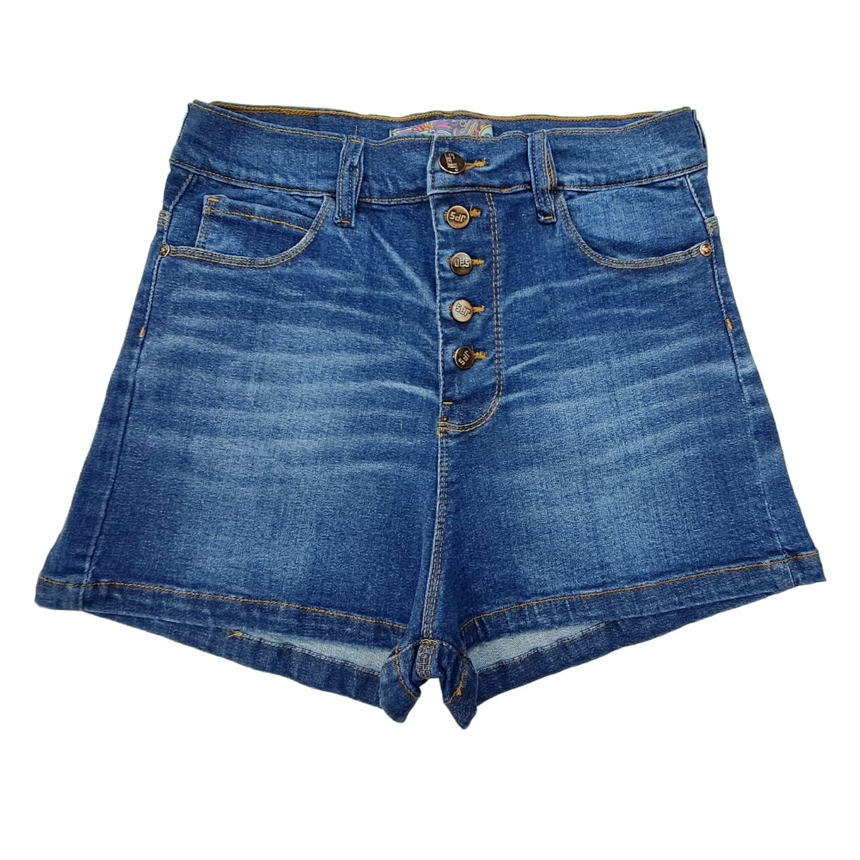 short de jean con botones