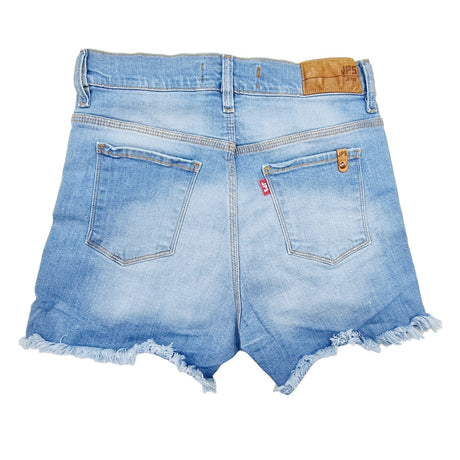 short de jean desflecado con botones