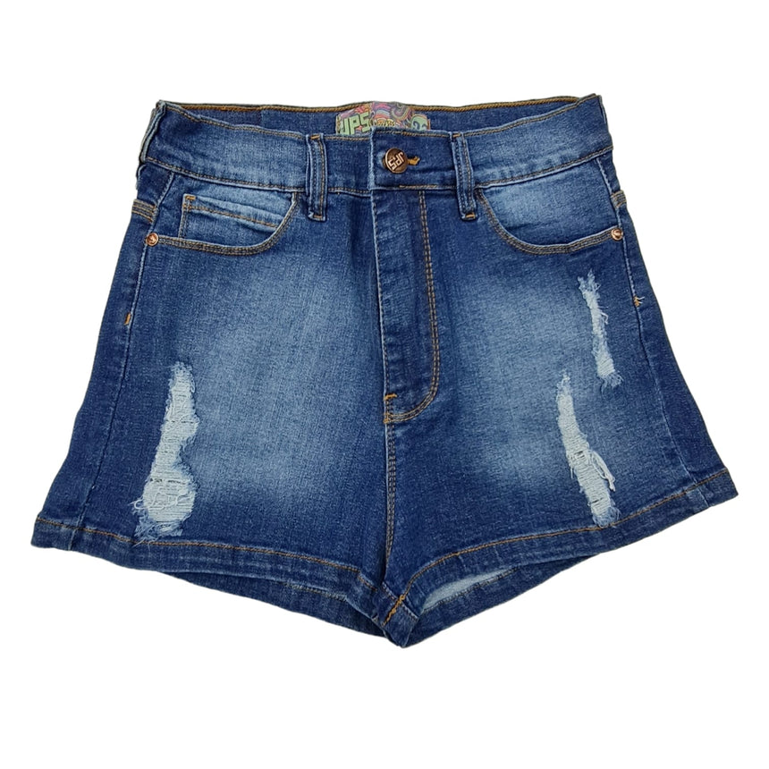 short de jean con roturas y localizado