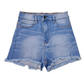 short de jean desflecado y con bigotes