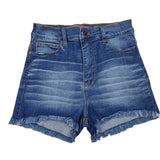 short de jean desflecado y con bigotes