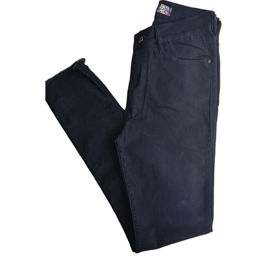 skinny tiro Alto Black Desflecado