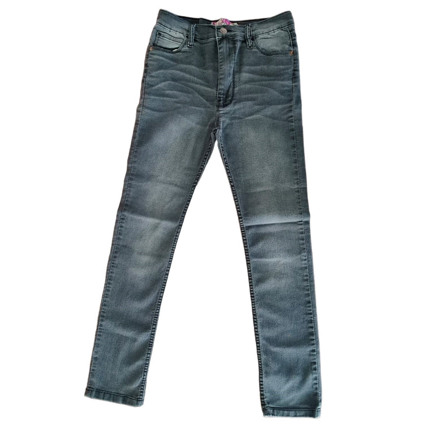 Skinny tiro bajo black/grey bigotes