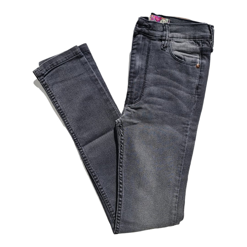 Skinny tiro bajo black/grey bigotes