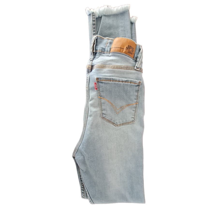 Skinny tiro alto tobillo desflecado