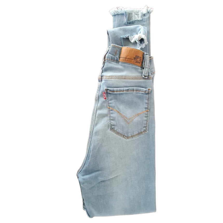 Skinny tiro alto con roturas grandes