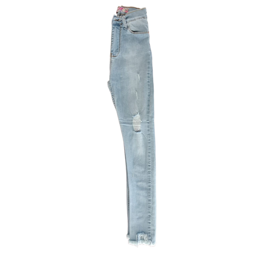 Skinny tiro alto con roturas grandes