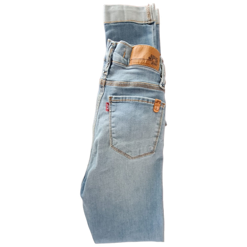 Skinny tiro alto con dobladillo