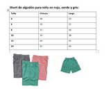 Short de algodon para niños